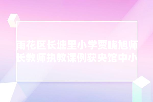 雨花区长塘里小学贾晓旭师长教师执教课例获央馆中小学人工智能教诲传授教化优秀案例_小飞_学生
