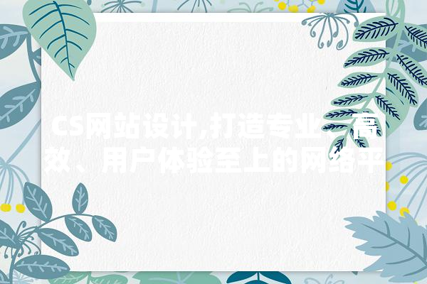 CS网站设计,打造专业、高效、用户体验至上的网络平台 绘影字幕