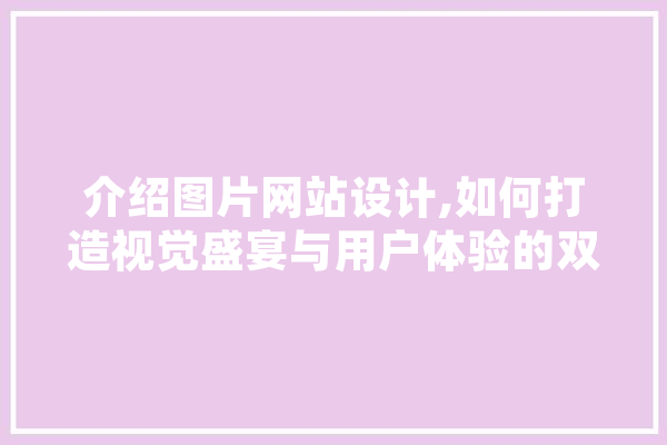 介绍图片网站设计,如何打造视觉盛宴与用户体验的双赢 智能问答