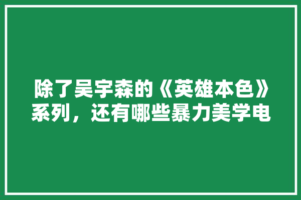 除了吴宇森的《英雄本色》系列，还有哪些暴力美学电影,鬼娃人工智能怎么样