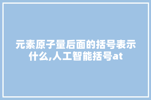 元素原子量后面的括号表示什么,人工智能括号at