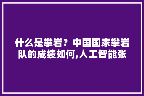 什么是攀岩？中国国家攀岩队的成绩如何,人工智能张钹