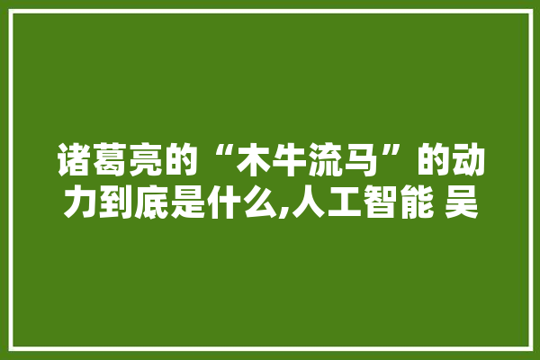 诸葛亮的“木牛流马”的动力到底是什么,人工智能 吴巍