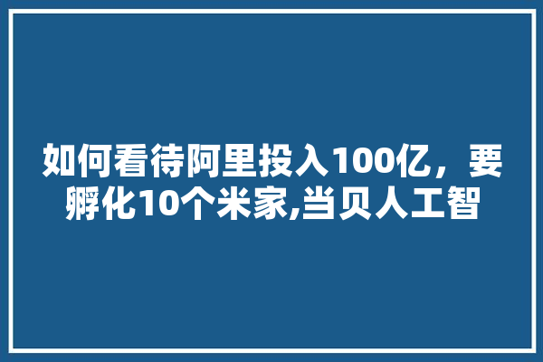如何看待阿里投入100亿，要孵化10个米家,当贝人工智能叫啥