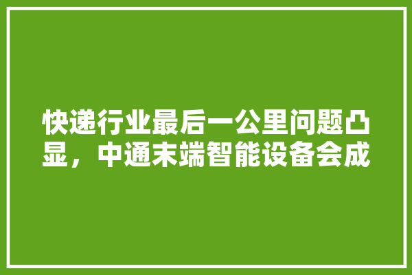 快递行业最后一公里问题凸显，中通末端智能设备会成最佳解决方案吗,中通人工智能客服