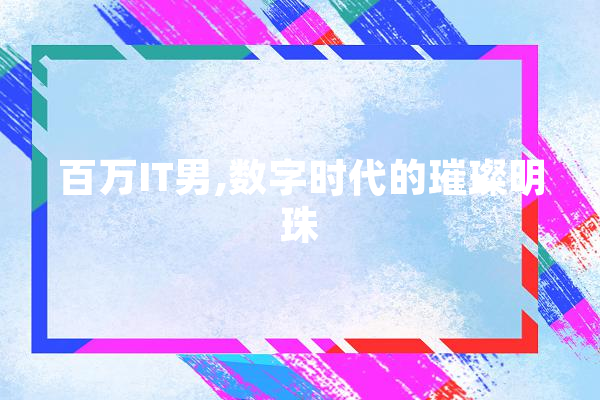 百万IT男,数字时代的璀璨明珠 文字写作