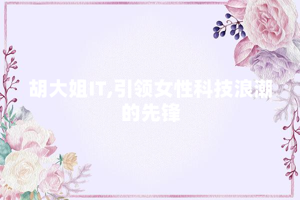 胡大姐IT,引领女性科技浪潮的先锋 计算机