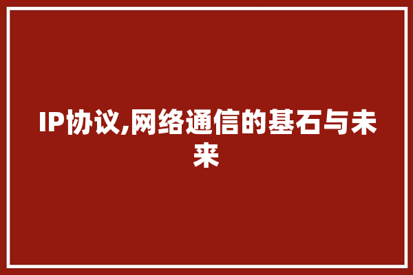 IP协议,网络通信的基石与未来