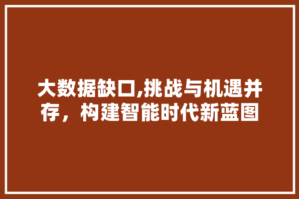 大数据缺口,挑战与机遇并存，构建智能时代新蓝图