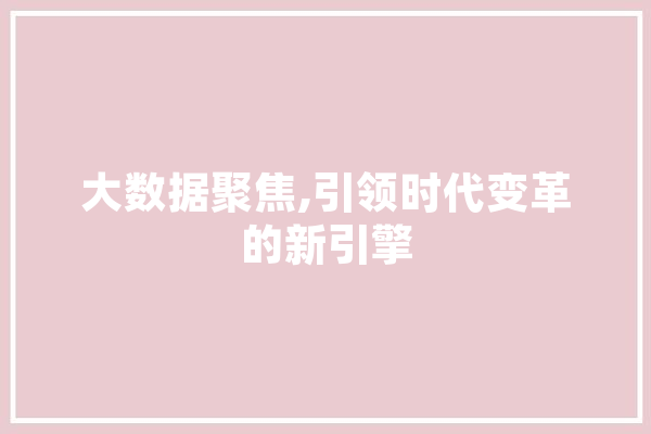 大数据聚焦,引领时代变革的新引擎 绘影字幕