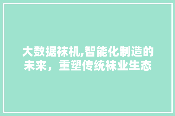 大数据袜机,智能化制造的未来，重塑传统袜业生态