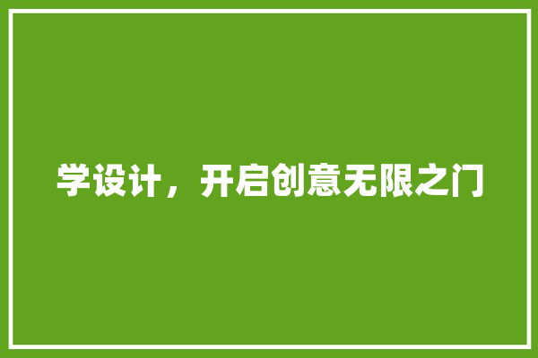 学设计，开启创意无限之门 绘影字幕