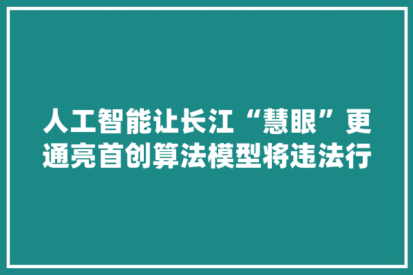 人工智能让长江“慧眼”更通亮首创算法模型将违法行为“尽收眼底”_长江_芜湖市
