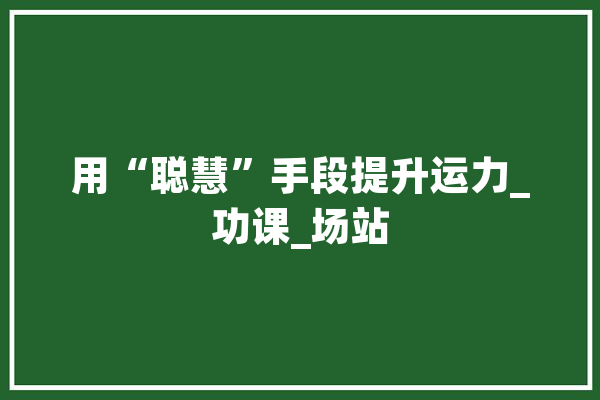 用“聪慧”手段提升运力_功课_场站 文字写作