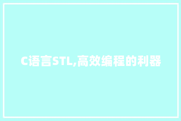 C语言STL,高效编程的利器