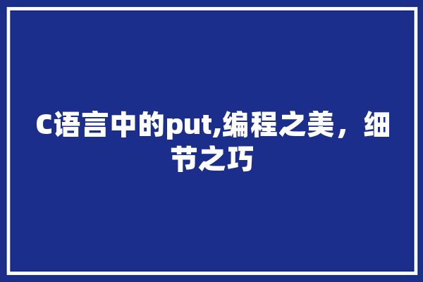 C语言中的put,编程之美，细节之巧