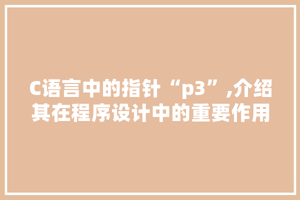 C语言中的指针“p3”,介绍其在程序设计中的重要作用