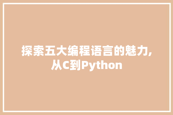 探索五大编程语言的魅力,从C到Python