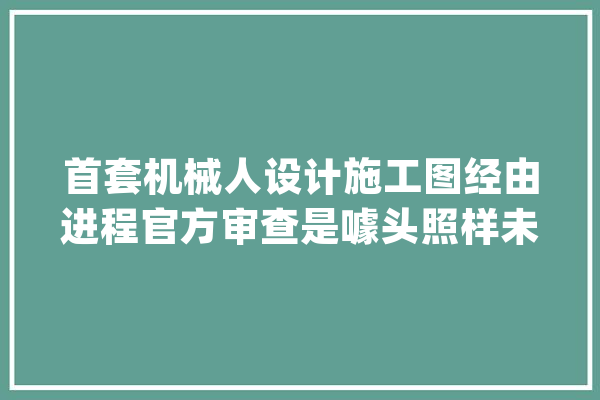 首套机械人设计施工图经由进程官方审查是噱头照样未来？_施工图_人工智能 AI简讯