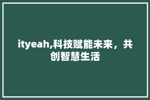 ityeah,科技赋能未来，共创智慧生活