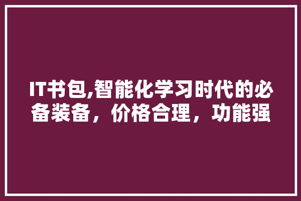 IT书包,智能化学习时代的必备装备，价格合理，功能强大