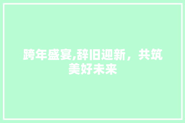 跨年盛宴,辞旧迎新，共筑美好未来 AI简讯