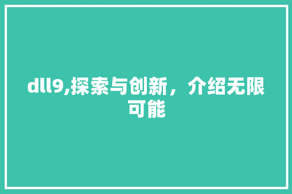 dll9,探索与创新，介绍无限可能 智能助手