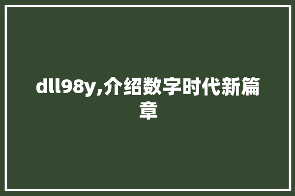 dll98y,介绍数字时代新篇章