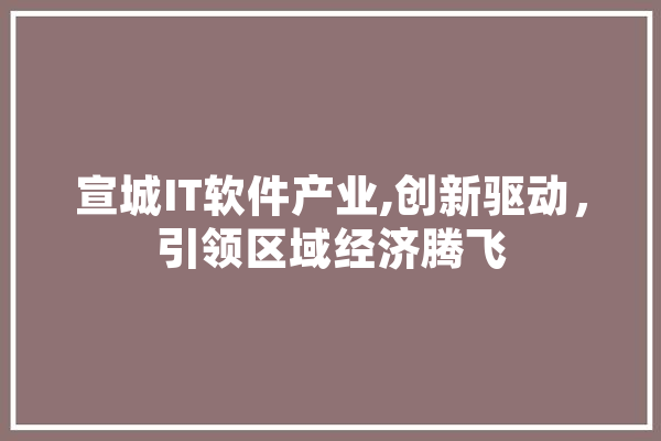 宣城IT软件产业,创新驱动，引领区域经济腾飞 科技快讯