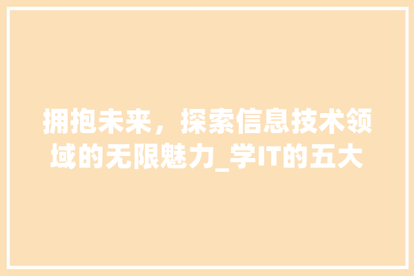 拥抱未来，探索信息技术领域的无限魅力_学IT的五大优势