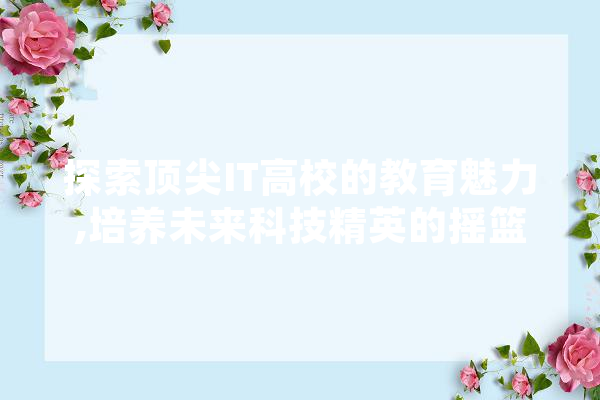 探索顶尖IT高校的教育魅力,培养未来科技精英的摇篮