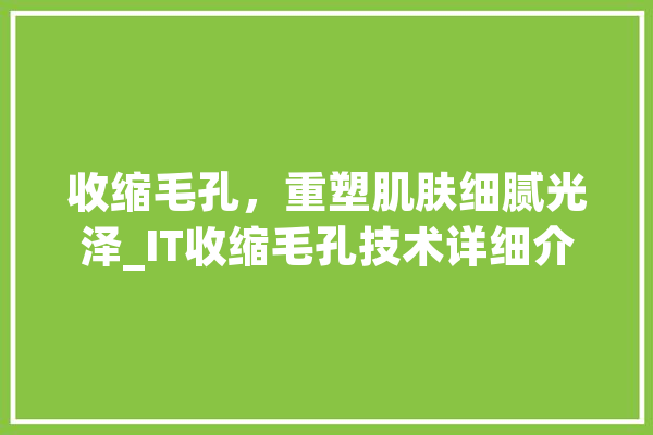 收缩毛孔，重塑肌肤细腻光泽_IT收缩毛孔技术详细介绍