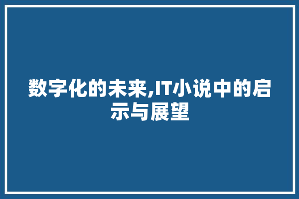 数字化的未来,IT小说中的启示与展望