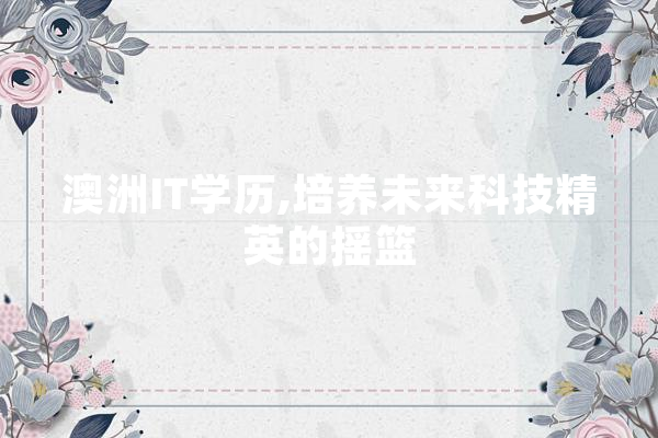 澳洲IT学历,培养未来科技精英的摇篮