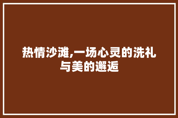 热情沙滩,一场心灵的洗礼与美的邂逅 智能问答