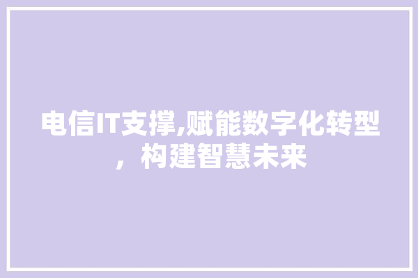 电信IT支撑,赋能数字化转型，构建智慧未来 AI简讯