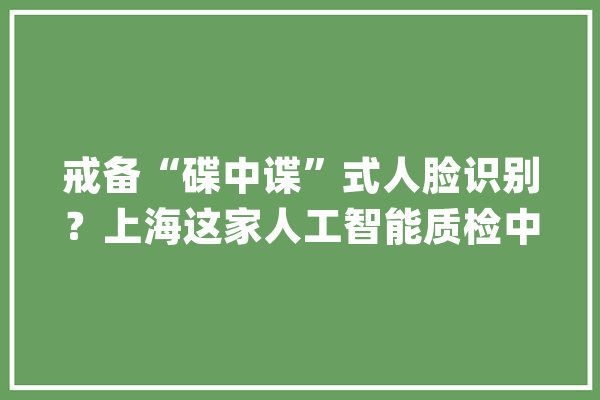戒备“碟中谍”式人脸识别？上海这家人工智能质检中央“一站式”测评_人工智能_中心