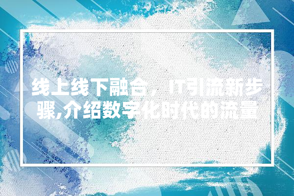 线上线下融合，IT引流新步骤,介绍数字化时代的流量密码