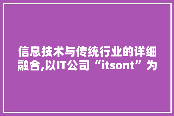 信息技术与传统行业的详细融合,以IT公司“itsont”为例