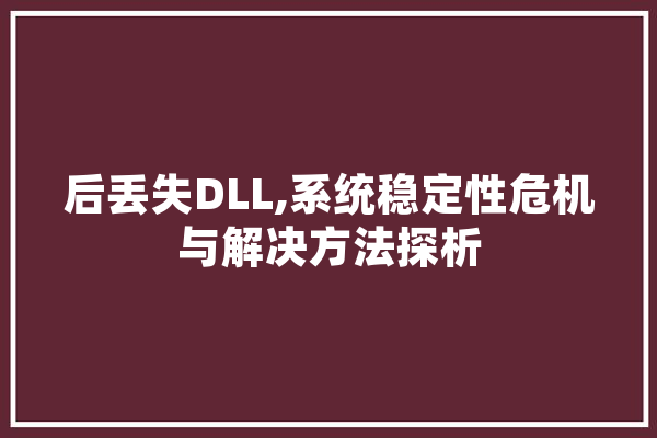 后丢失DLL,系统稳定性危机与解决方法探析