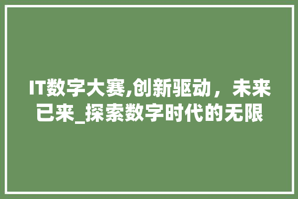 IT数字大赛,创新驱动，未来已来_探索数字时代的无限可能
