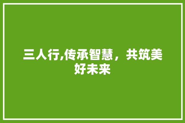 三人行,传承智慧，共筑美好未来