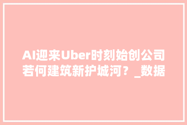 AI迎来Uber时刻始创公司若何建筑新护城河？_数据_企业