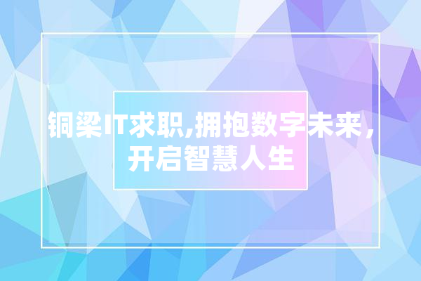 铜梁IT求职,拥抱数字未来，开启智慧人生