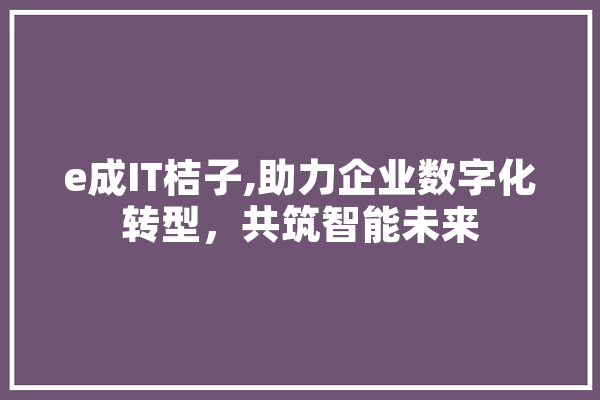 e成IT桔子,助力企业数字化转型，共筑智能未来 智能问答