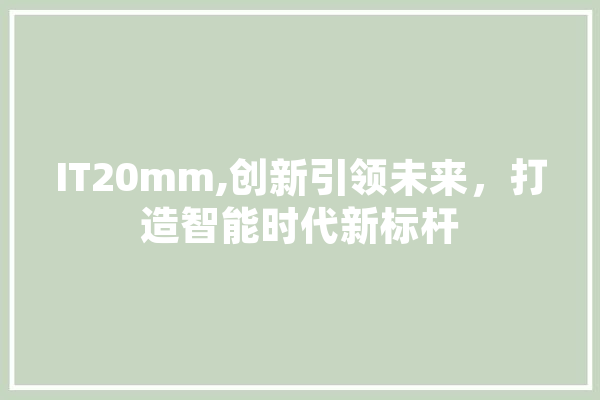 IT20mm,创新引领未来，打造智能时代新标杆 智能助手