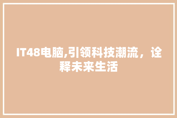 IT48电脑,引领科技潮流，诠释未来生活