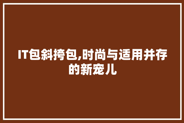 IT包斜挎包,时尚与适用并存的新宠儿 文字写作