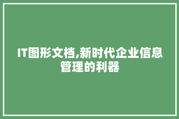 IT图形文档,新时代企业信息管理的利器