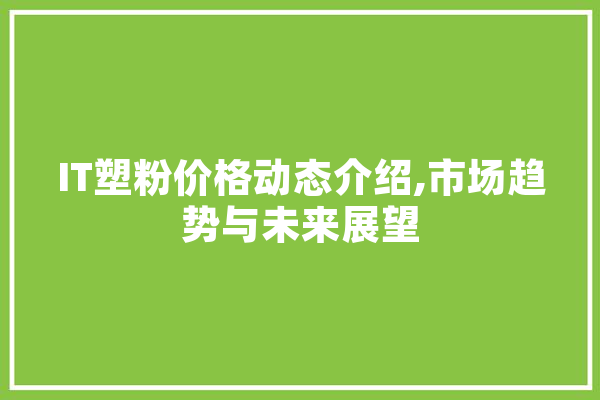 IT塑粉价格动态介绍,市场趋势与未来展望